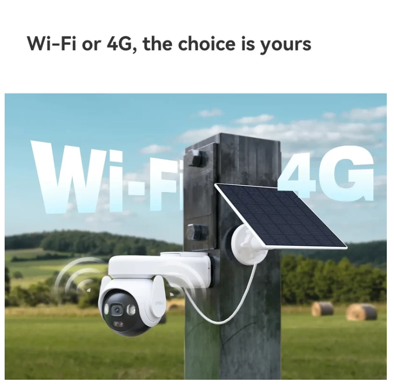 Imou AOV PT 3K Solar Battery Camera – 5MP 4G SIM + WiFi, Pan-Tilt, AI Detection