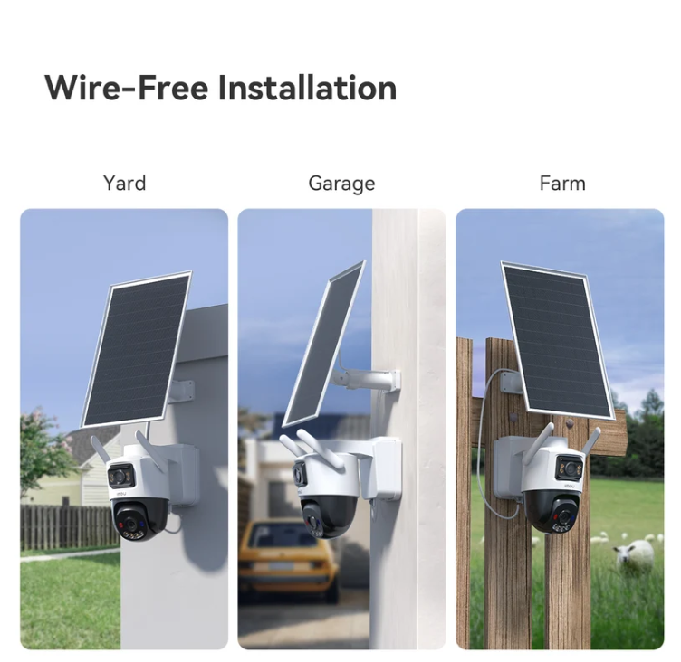 Imou AOV Dual 3K Solar Battery Camera – 5MP+5MP Dual Lens, 4G SIM + WiFi, AI Detection