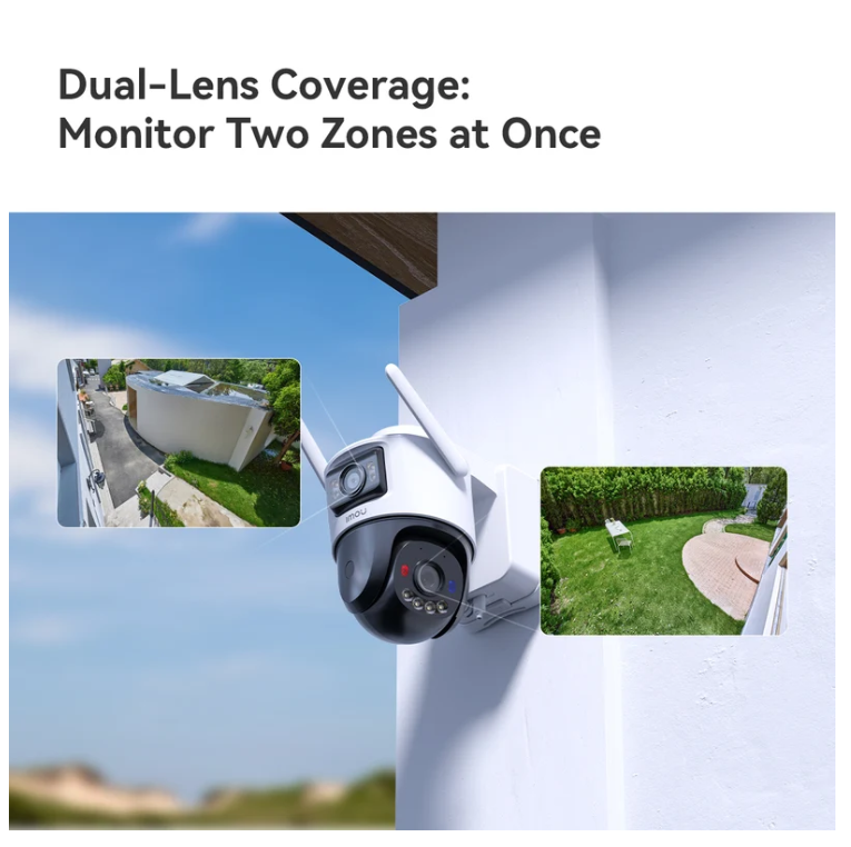 Imou AOV Dual 3K Solar Battery Camera – 5MP+5MP Dual Lens, 4G SIM + WiFi, AI Detection