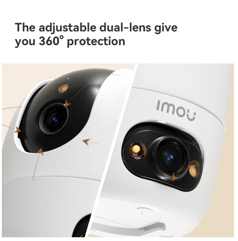 Imou Ranger 2 Dual 2K Indoor Dual-Lens Pan-Tilt Camera – 3MP+3MP WiFi, AI Detection