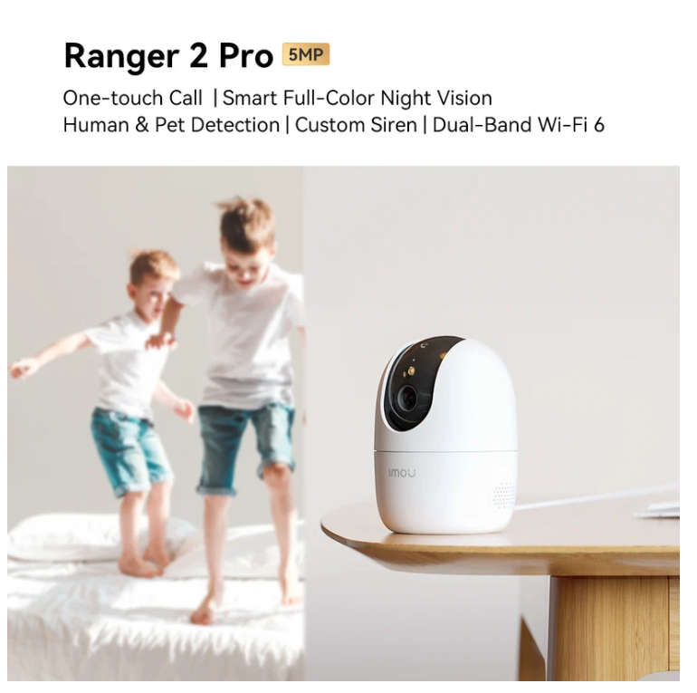Imou Ranger 2 Pro 3K Indoor Pan-Tilt Camera – 5MP WiFi, AI Detection, Two-Way Audio
