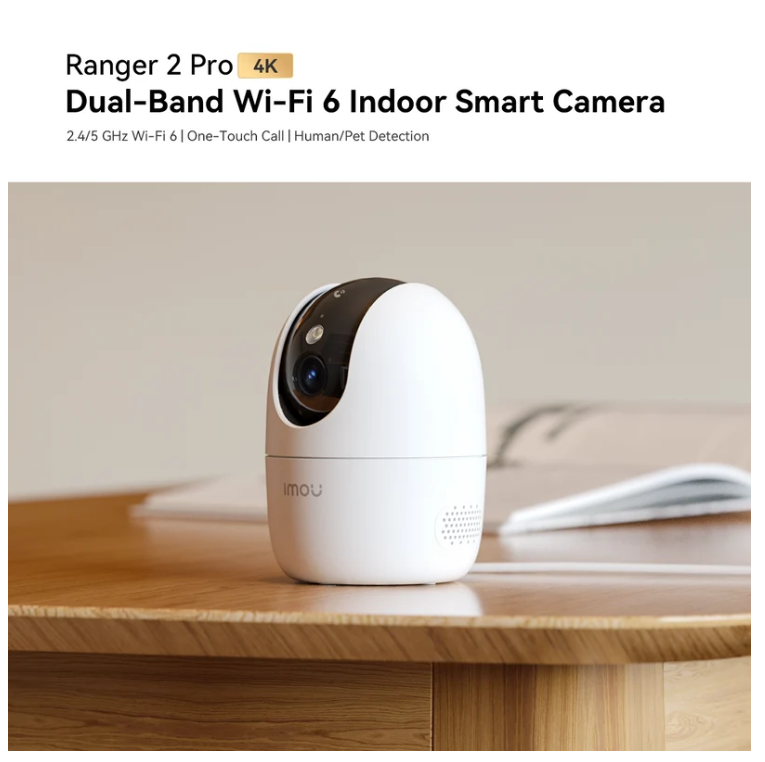 Imou Ranger 2 Pro 4K Indoor Pan-Tilt Camera – 8MP WiFi, AI Detection, Two-Way Audio