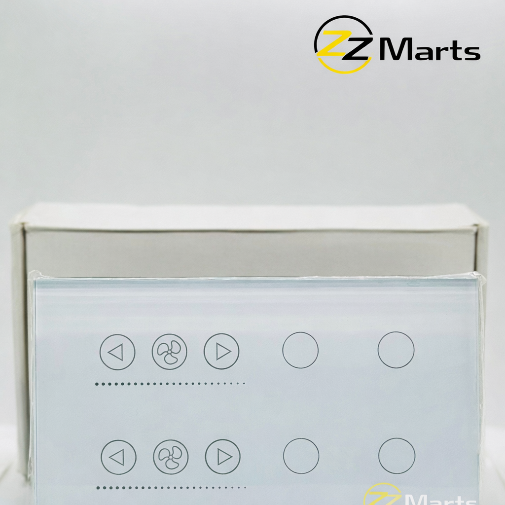 Smart 8 Gang Glass Touch Switch – WiFi Enabled (Black & White)