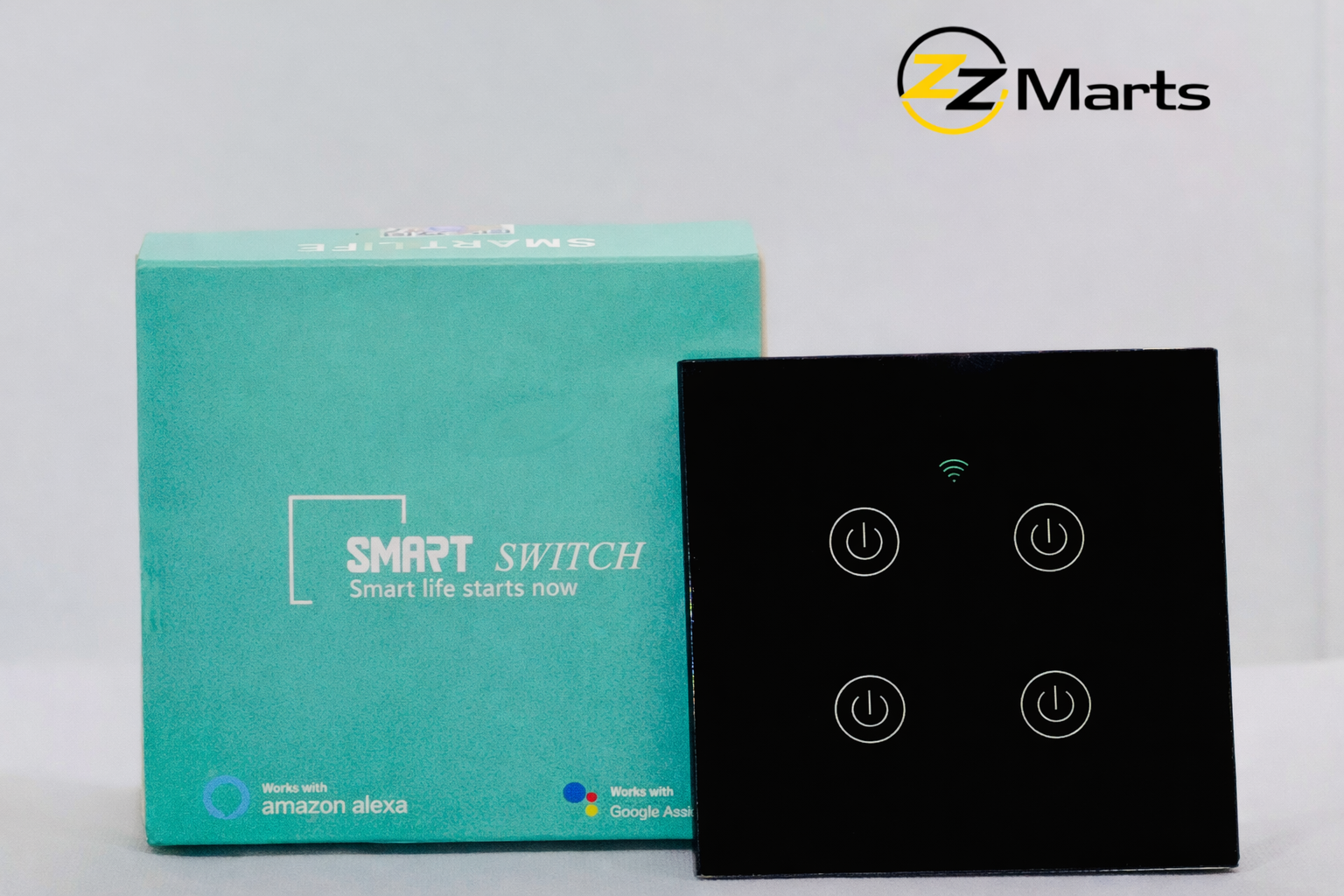 WiFi Smart Touch Switch – Black & White Glass