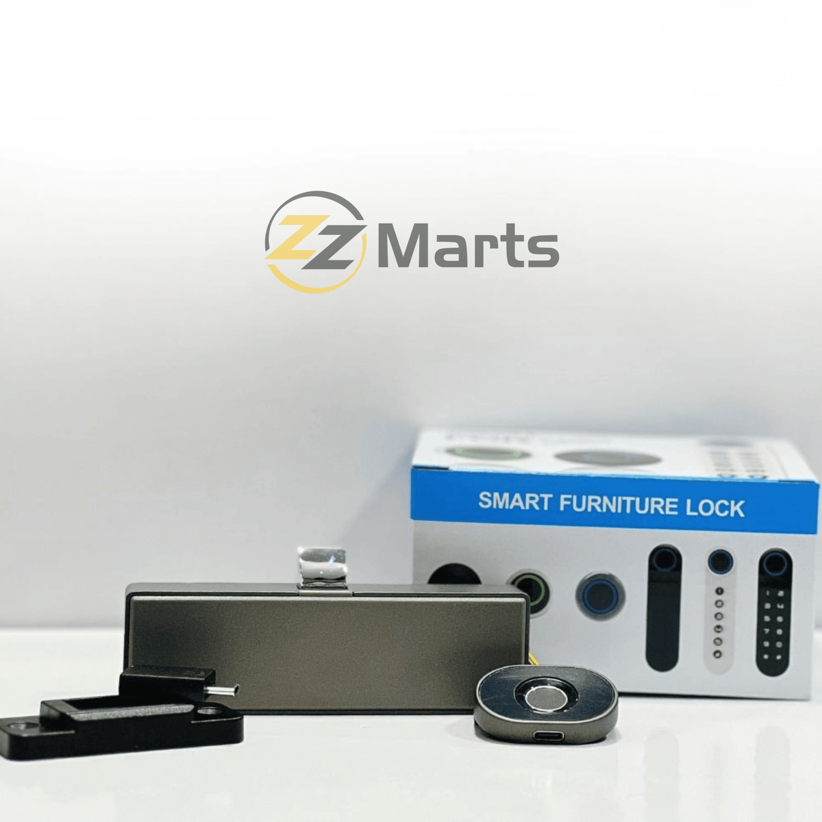 F115(S) Fingerprint Drawer Lock – Smart Cabinet & Drawer Biometric Lock (Black)