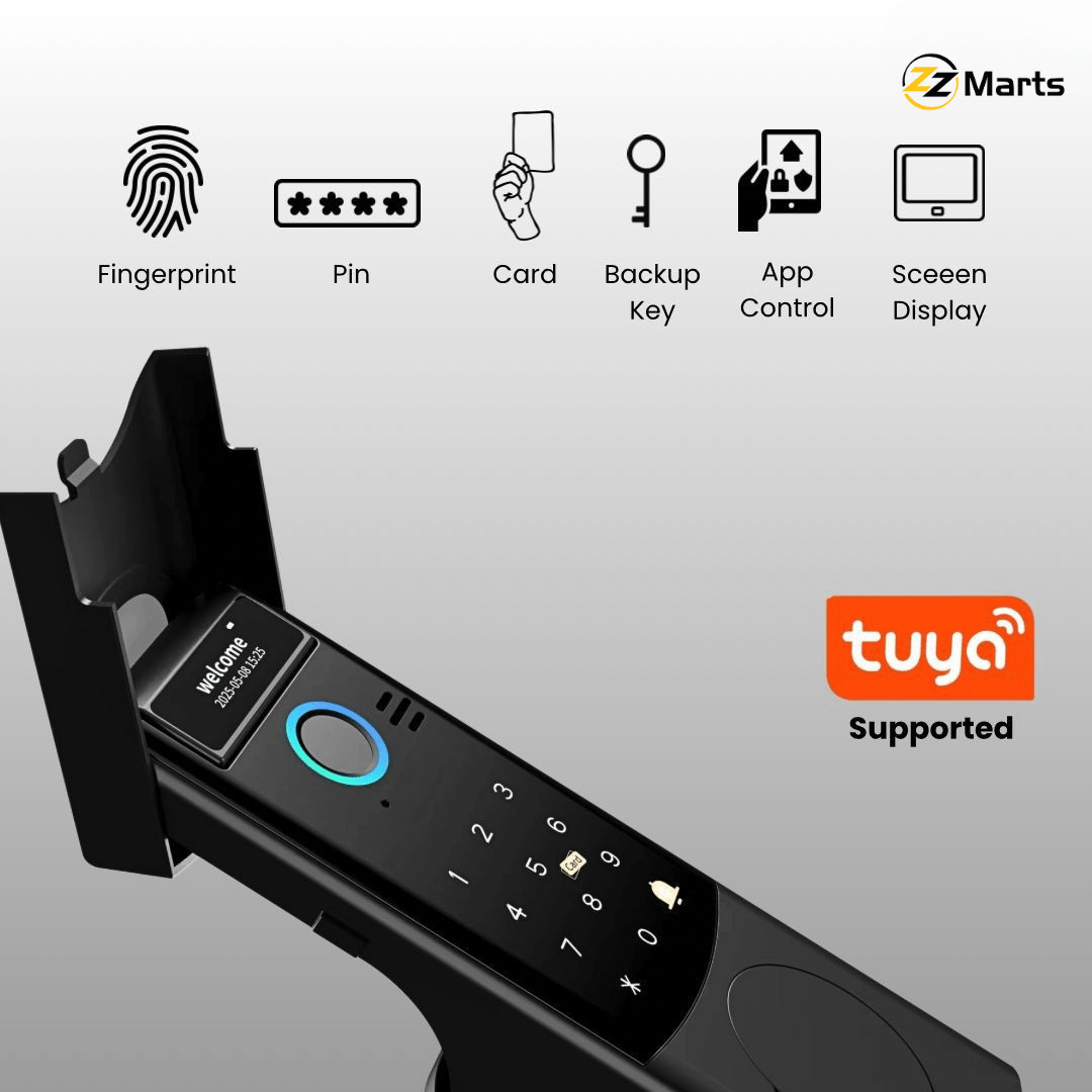 Smart Main Gate Door Lock – Fingerprint, PIN & Card Outdoor Gate Lock