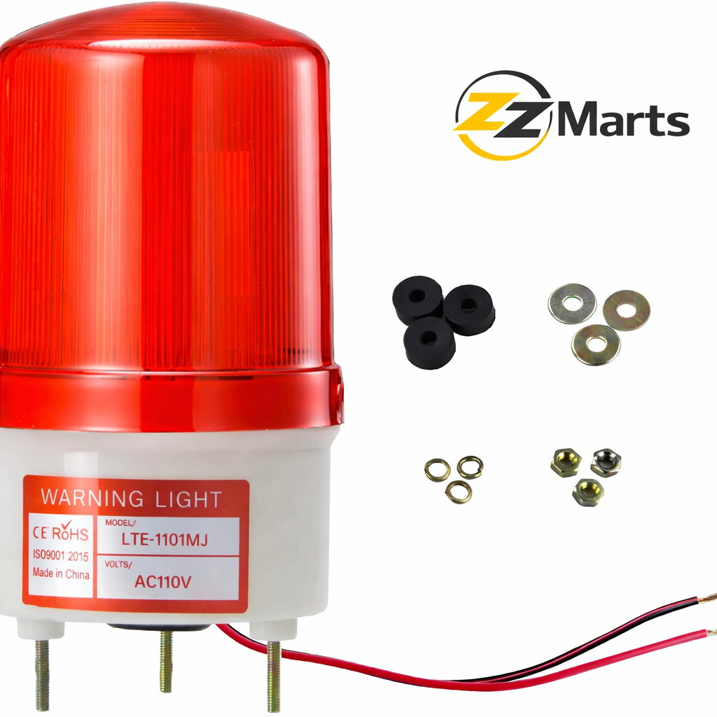 12V LED Warning Light Beacon – Available in 4 Colors (Red, Blue, Green, Yellow)