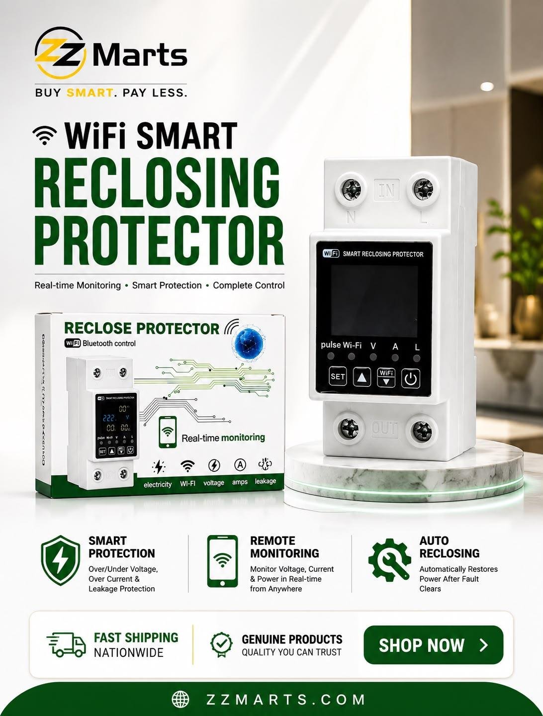 WiFi Smart Reclosing Protector | ZZ Marts