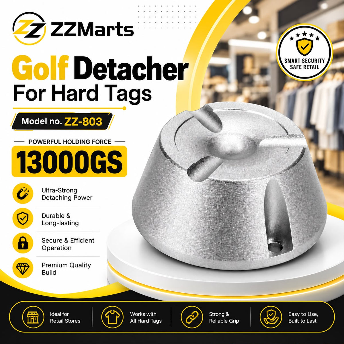 ZZ-803 Golf Detacher for Hard Tags – 13,000GS
