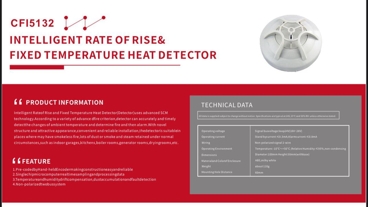 Cease Fire CFI5131 Intelligent Photoelectric Smoke Detector – Addressable