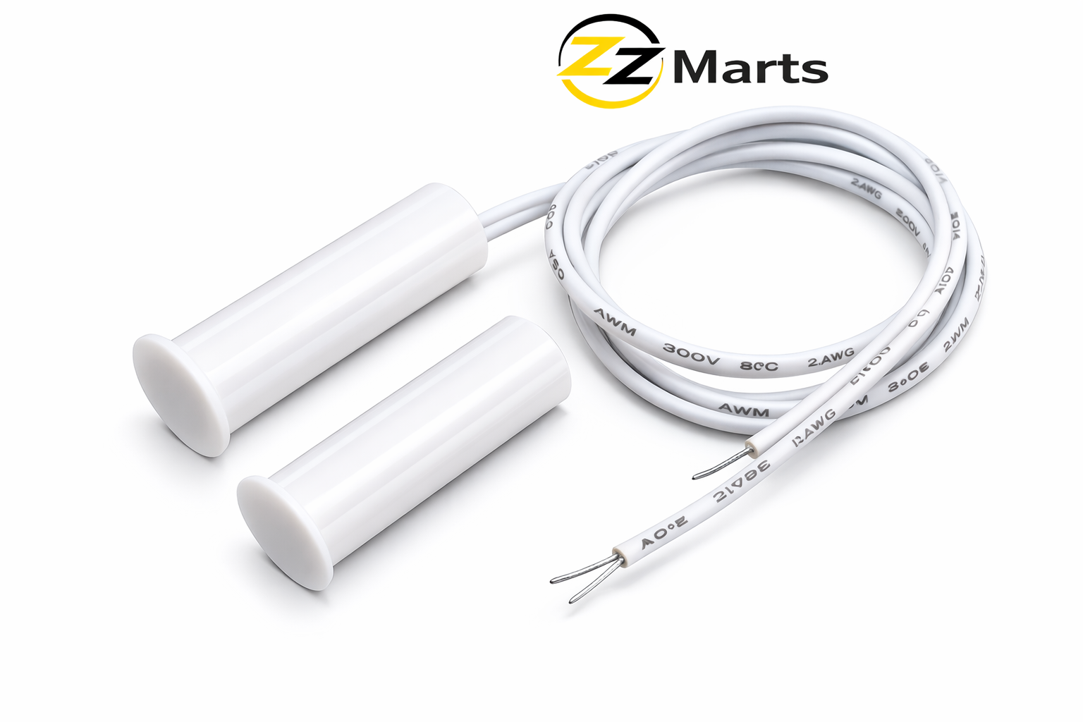 DH-35 Recessed Wired Door Contact – NC Magnetic Reed Switch Sensor
