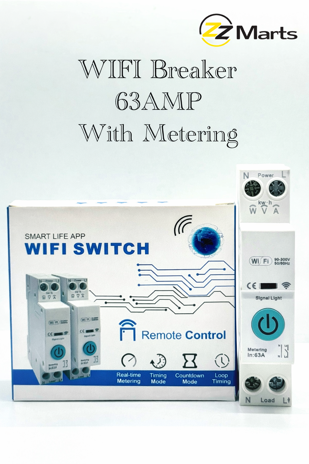 Smart WiFi Circuit Breaker 63A with Energy Metering