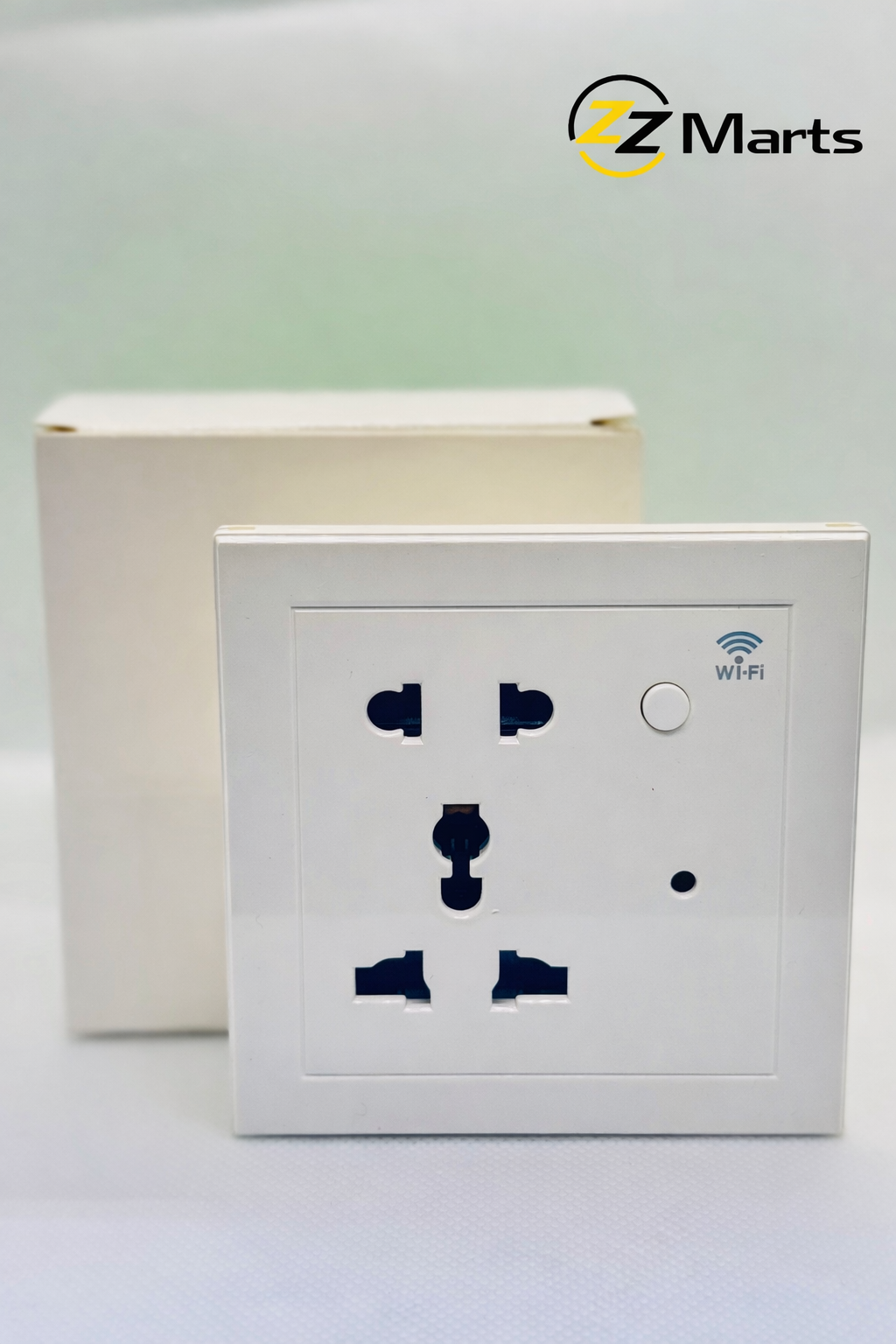 Smart WiFi Universal Socket – Plastic Panel (Black & White)