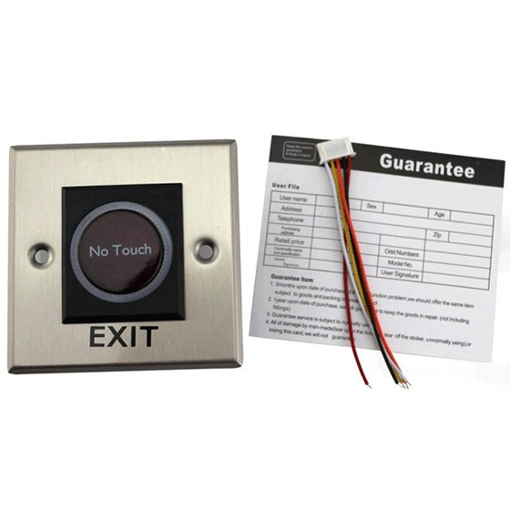 No Touch Exit Button with Remote – Infrared Touchless Door Release Switch II