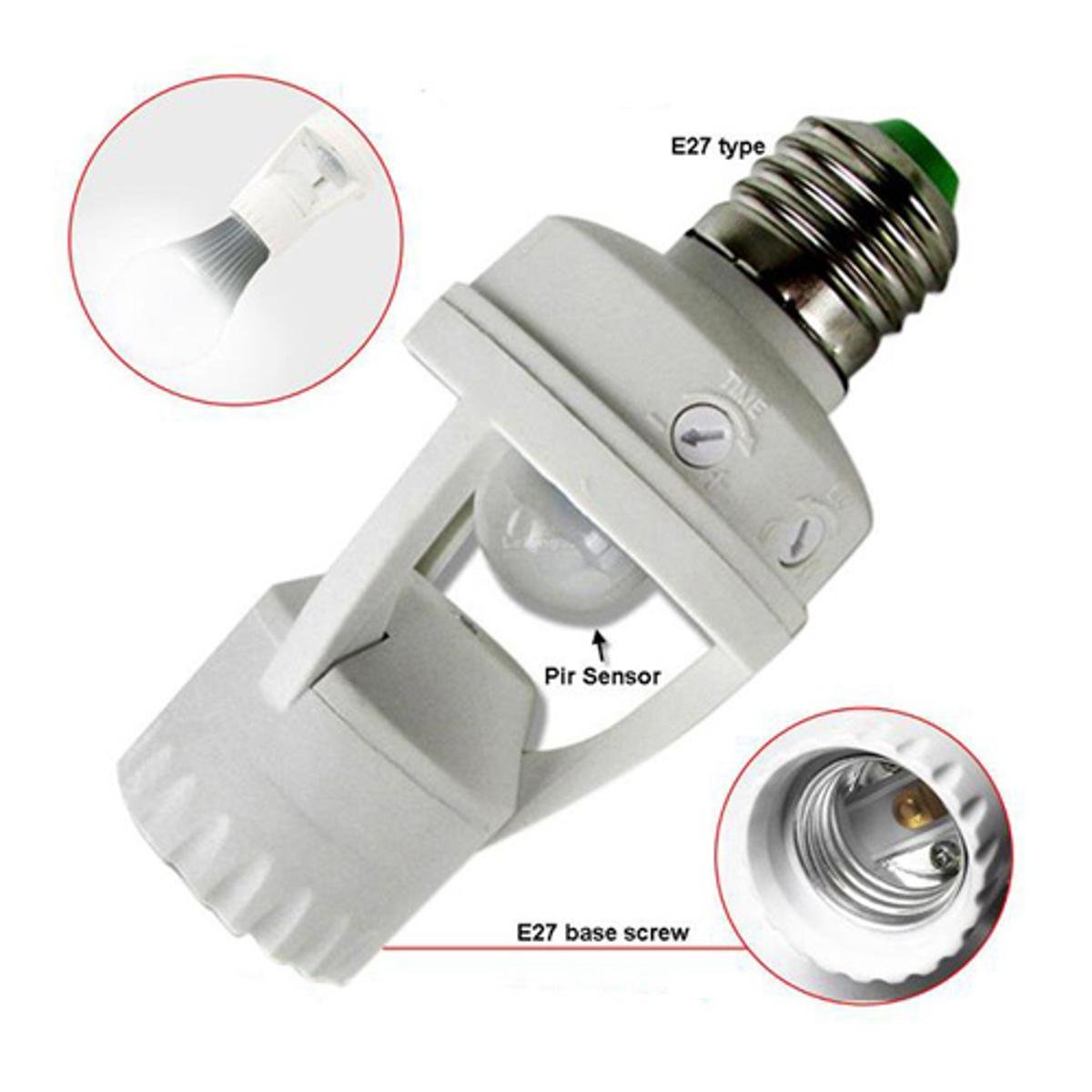 E27 Bulb Holder PIR Sensor – Motion Activated Light Socket