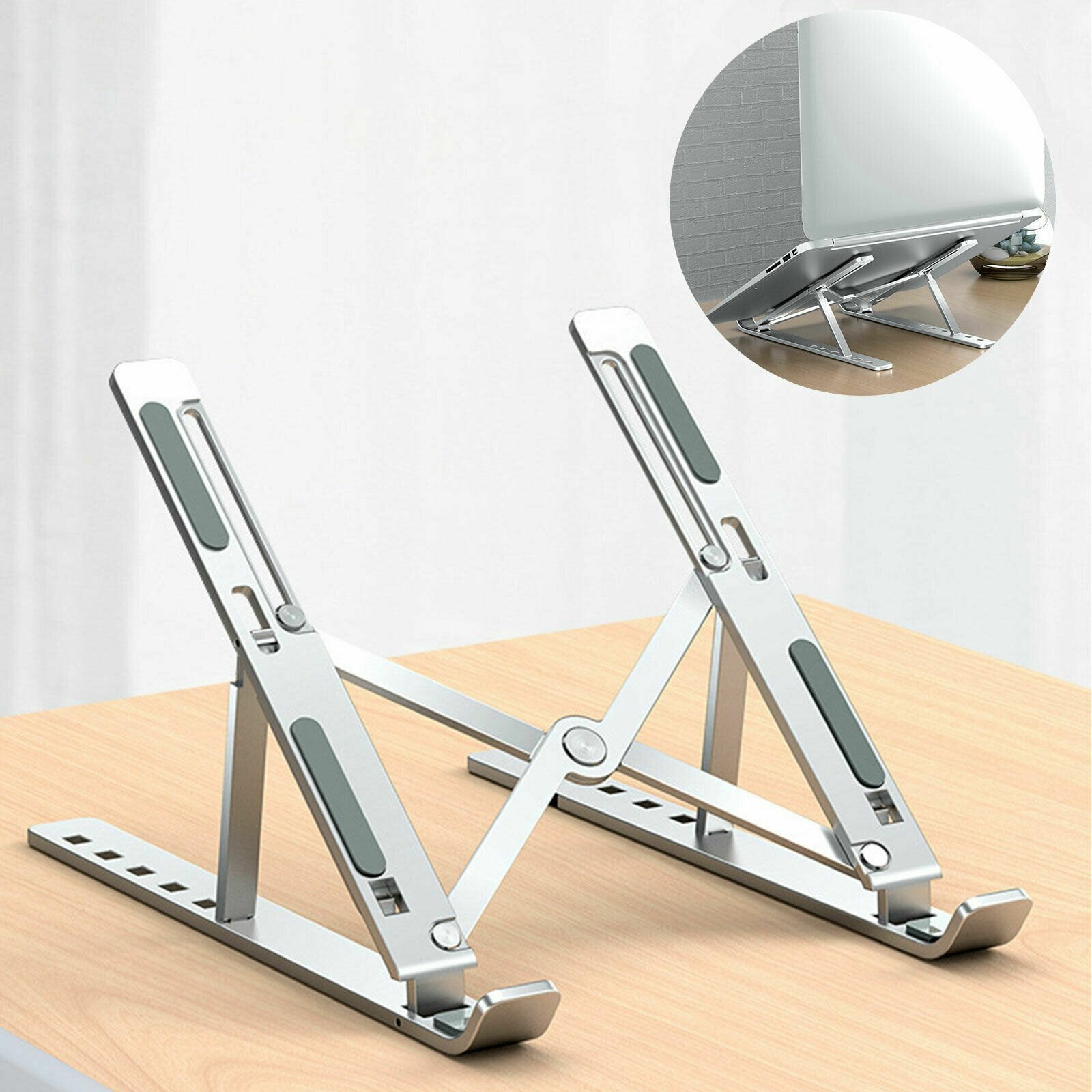 Adjustable Aluminum Laptop Stand – Foldable, Portable & Ergonomic Design