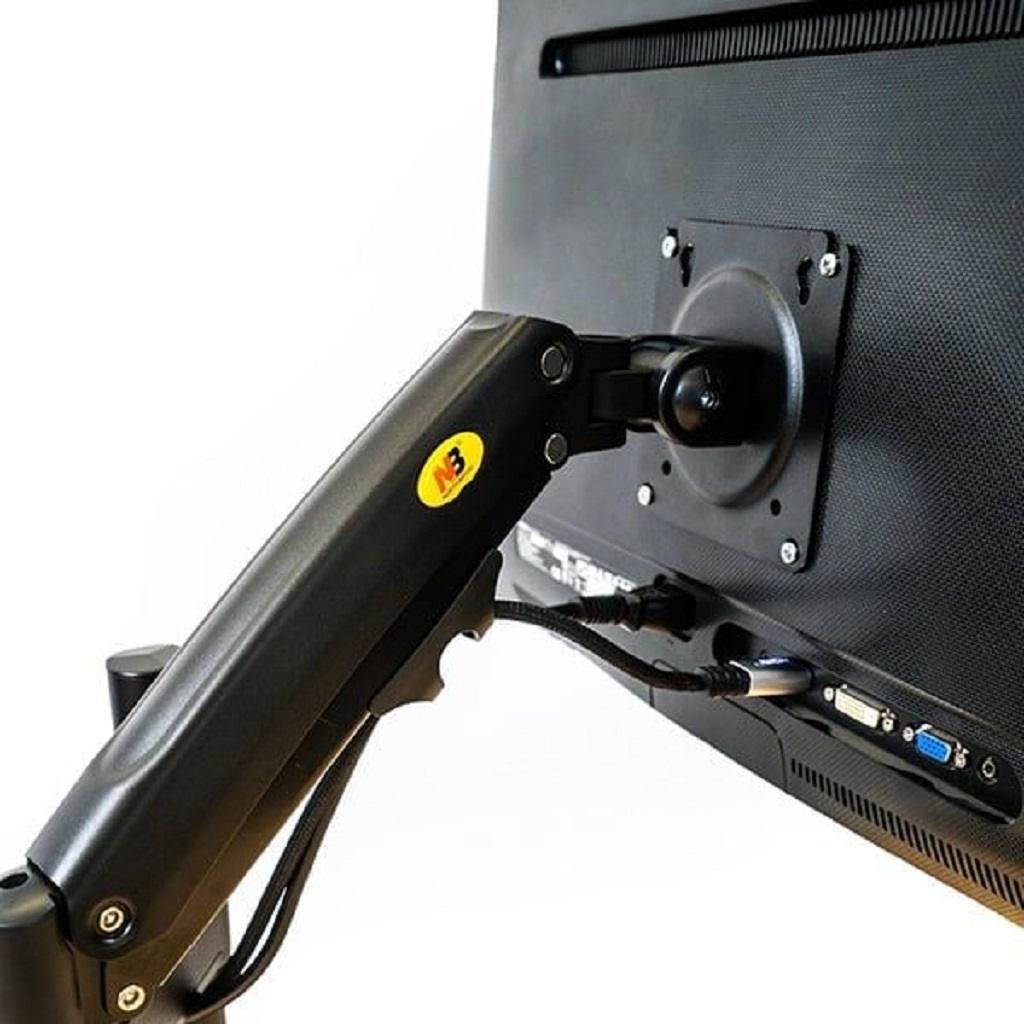 NB H100 Gas Spring Monitor Arm – Heavy Duty Desk Mount 17''-30''
