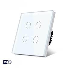 WiFi Smart Touch Switch – Black & White Glass
