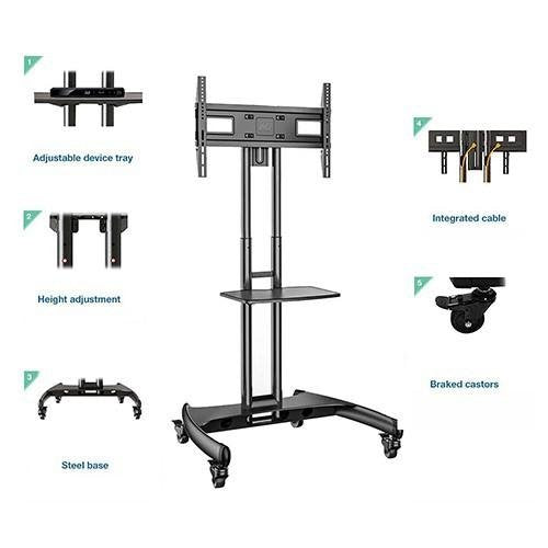 NB AVA1500-60 Mobile TV Stand – Heavy Duty Floor Trolley