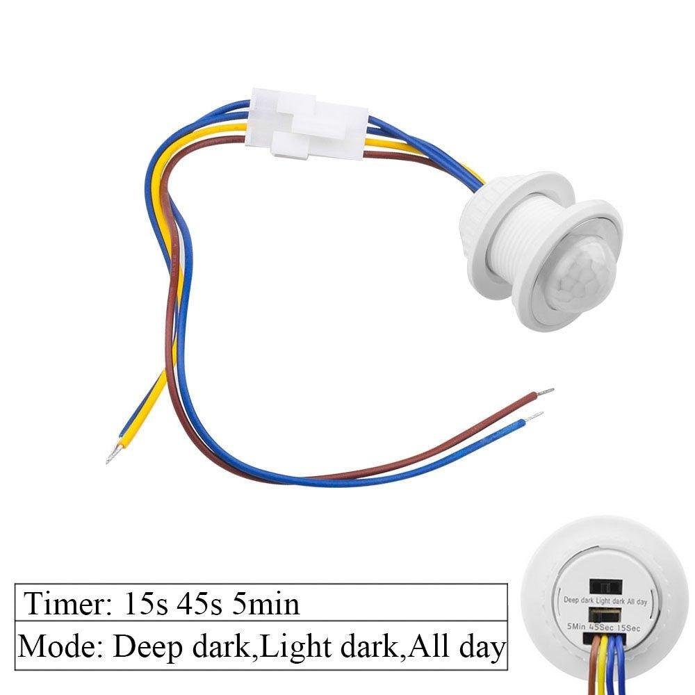 220V PIR Motion Sensor 30mm – Infrared Automatic Light Sensor (30W Load)