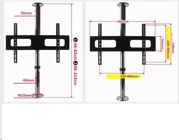 Full Motion 360 Floor Wall Revolving TV Mount - Image 5