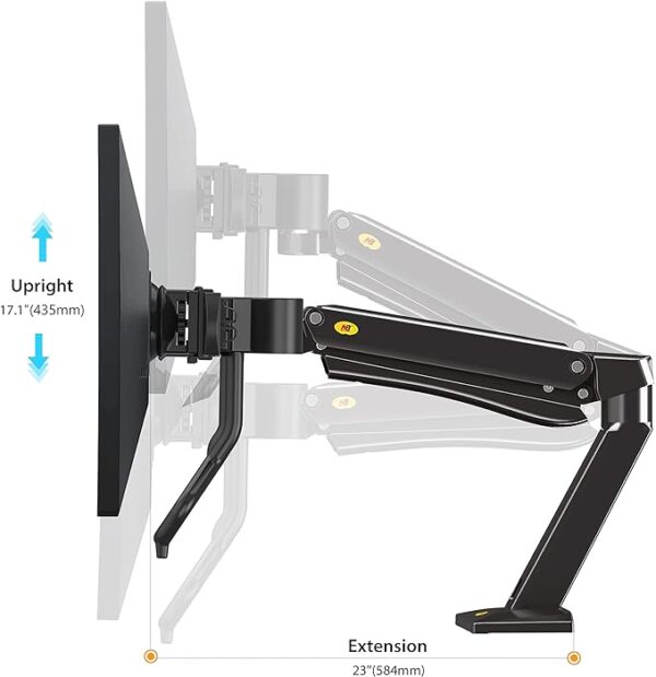 NB North Bayou Dual Monitor Arm, Adjustable Monitor Desk Mount  for 24"-32" - Image 5