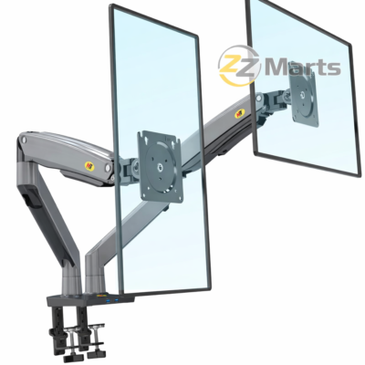 NB F195A Dual Monitor Arm – Gas Spring Table Clip Mount (22″–32″)