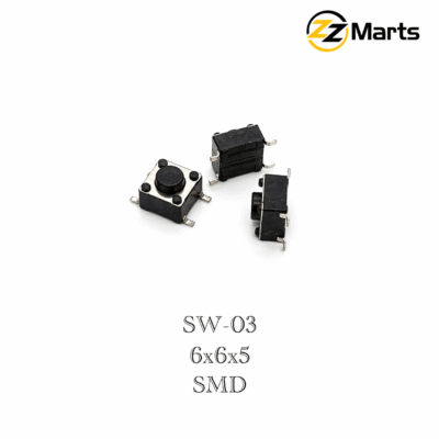 Tactile Push Button Switch 6×6×5mm SMD (SW-03) – Surface Mount Momentary Switch