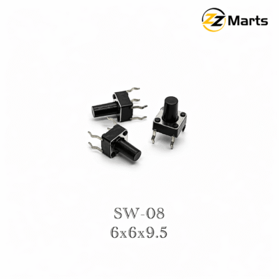 Tactile Push Button Switch 6×6×9.5mm (SW-08) – Extra Tall Momentary Switch