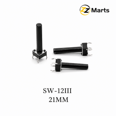 Tactile Push Button Switch 21mm Long Shaft (SW-12III) – Extra Long Stem Momentary Switch