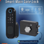 Smart Main Gate Lock with Criss Cross Latch – Fingerprint, PIN & Card Access