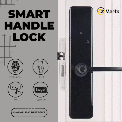 Long Body Smart Handle Lock – Fingerprint, Card, PIN & Tuya App Supported