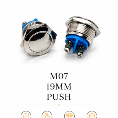 M07 19MM Metal Push Button Switch (Momentary Push)