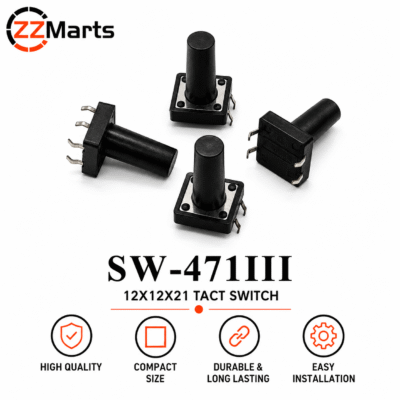 SW-47III Tact Switch (12×12×21mm) Touch Button